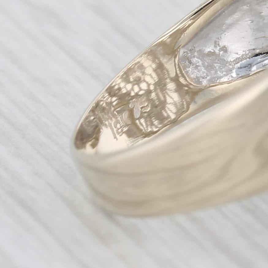 0.25ctw Diamond Filigree Ring 18k Gold Size 7.5 Cocktail For Sale 2