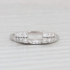 0.25ctw Diamond Ring Jacket Enhancer Platinum Size 6.75 A Jafee Wedding Band