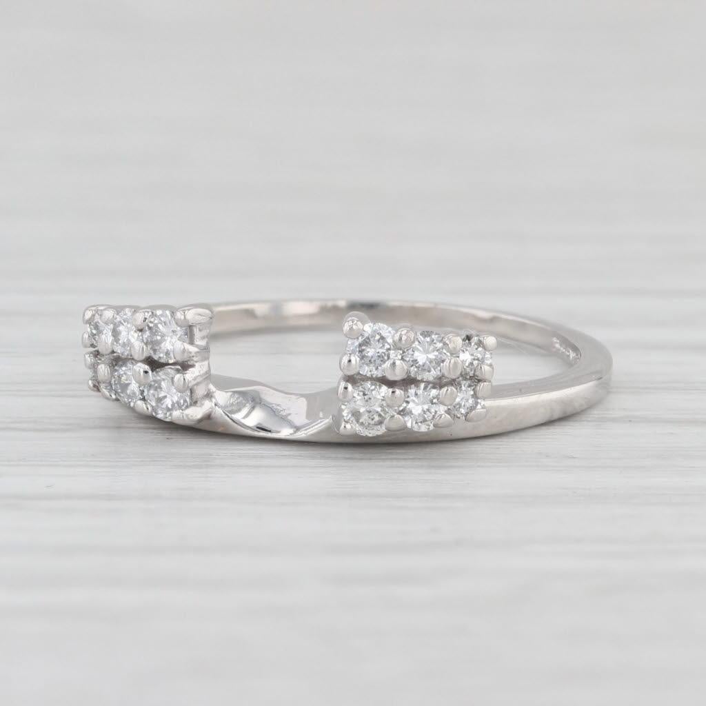 Women's 0.25ctw Diamond Ring Jacket Enhancer Platinum Size 6.75 A Jafee Wedding Band For Sale