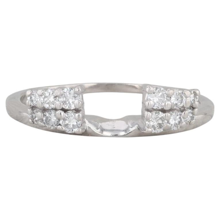 0.25ctw Diamond Ring Jacket Enhancer Platinum Size 6.75 A Jafee Wedding Band For Sale