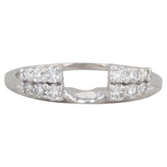 0.25 Karat Diamant Ring Jacke Enhancer Platin Größe 6,75 A Jafee Ehering mit Diamanten