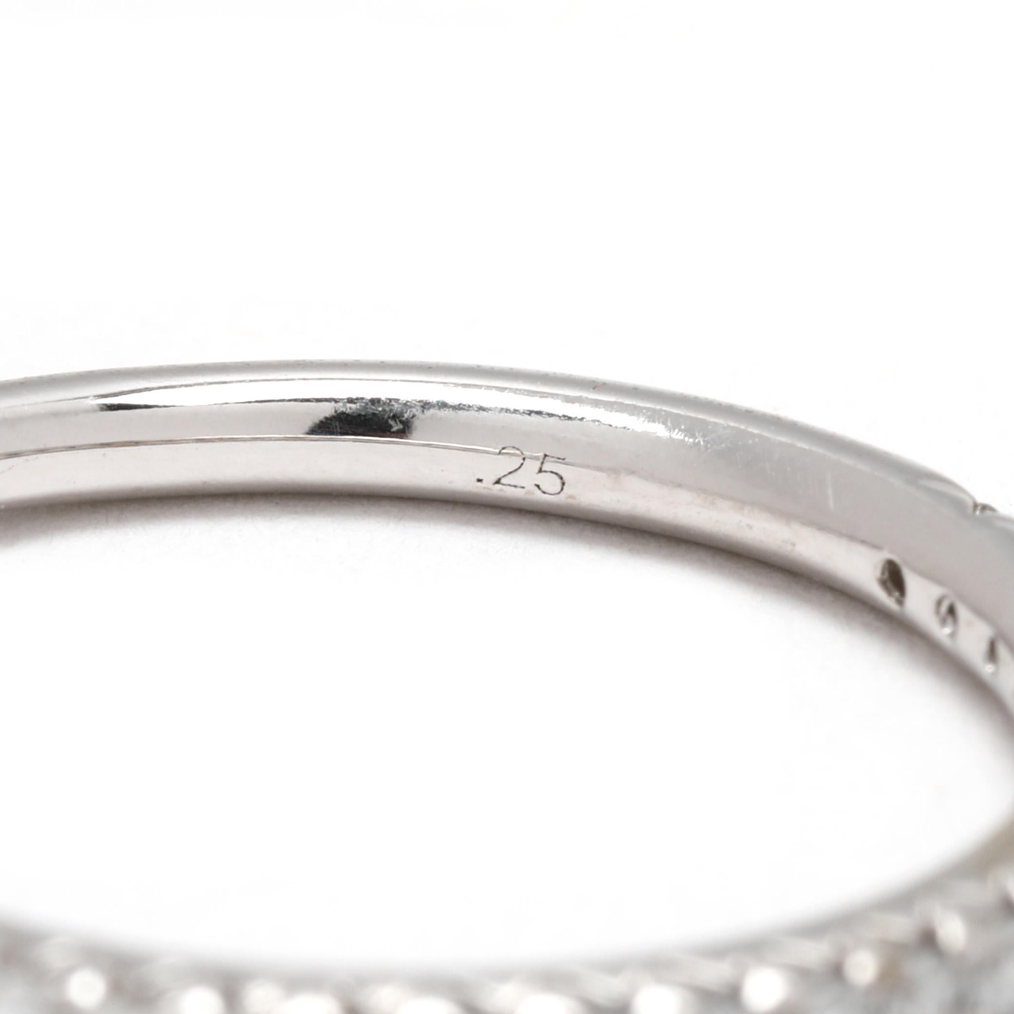 0.25 Karat Diamant dünner Ring, 14k Weißgold, Ring Größe 6,25, Ehering für Damen oder Herren im Angebot
