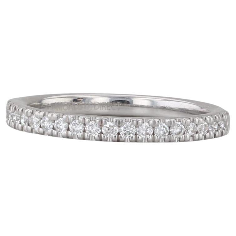 0,25ctw Diamond Wedding Band 14k Weißgold Größe 5,5 Stackable Jahrestag Ring