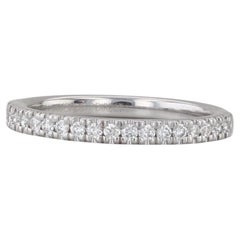 0,25ctw Diamond Wedding Band 14k Weißgold Größe 5,5 Stackable Jahrestag Ring
