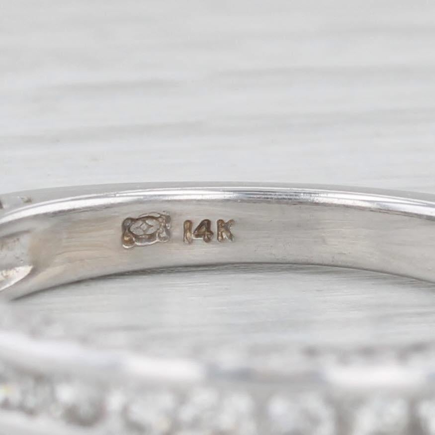 0.25ctw Diamond Wedding Band 14k White Gold Stackable Anniversary Band Size 7 In Good Condition For Sale In McLeansville, NC