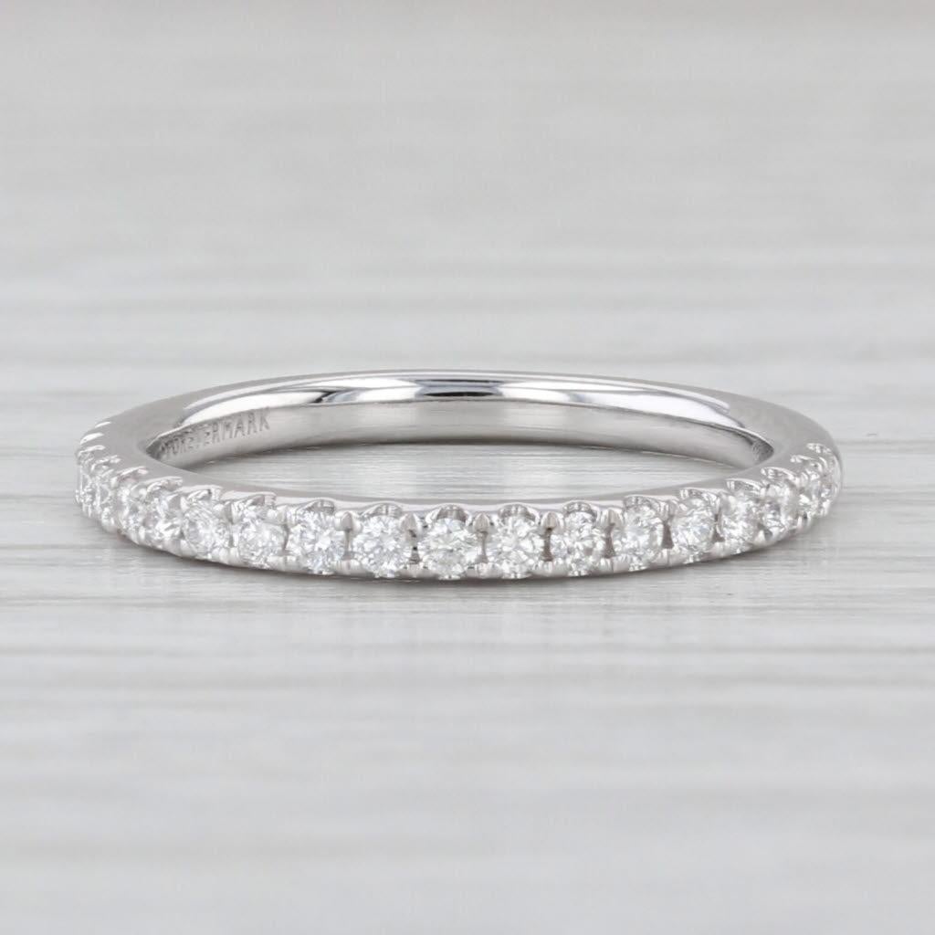 0.25ctw Anillo de Boda de Diamantes de Oro Blanco de 14k Apilable Talla 4 en Bueno estado para la venta en McLeansville, NC