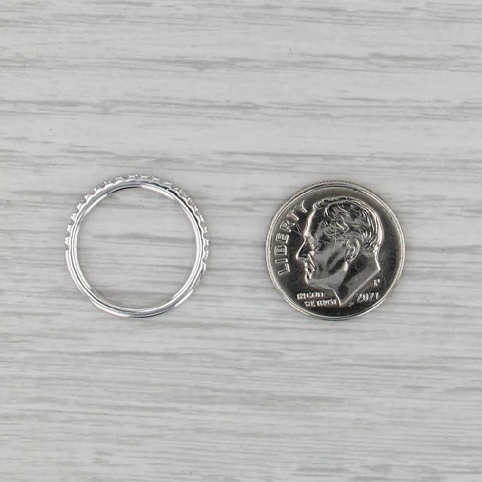 0.25ctw Anillo de Boda de Diamantes de Oro Blanco de 14k Apilable Talla 4 en venta 2