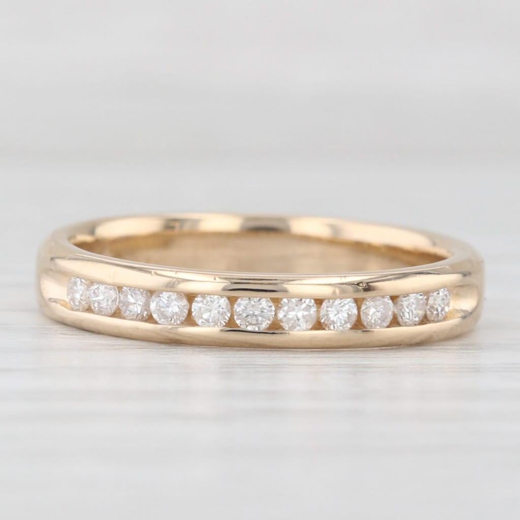 0.25ctw Diamond Wedding Band 14k Yellow Gold Size 7 Stackable Anniversary im Zustand „Gut“ im Angebot in McLeansville, NC