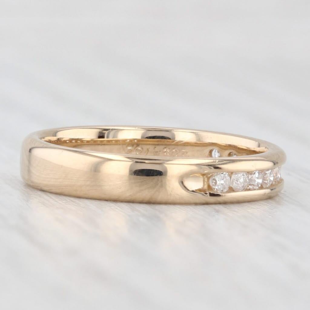 0.25ctw Diamond Wedding Band 14k Yellow Gold Size 7 Stackable Anniversary für Damen oder Herren im Angebot