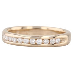 0.25ctw Diamond Wedding Band 14k Yellow Gold Size 7 Stackable Anniversary