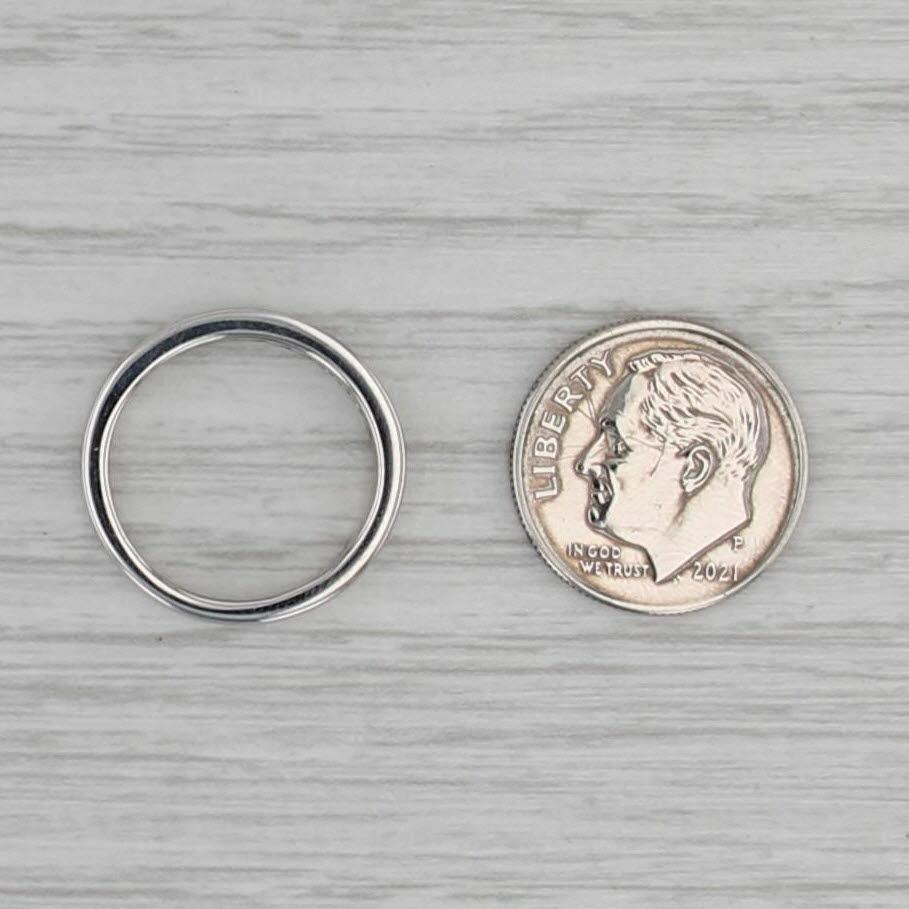 Fascia nuziale con diamante da 0,25 ct. in oro bianco 18 carati, misura 4,75 Anello anniversario impilabile in vendita 2