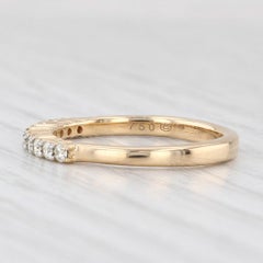 0.25ctw Diamond Wedding Band 18k Yellow Gold Size 7 Ring Stackable COA