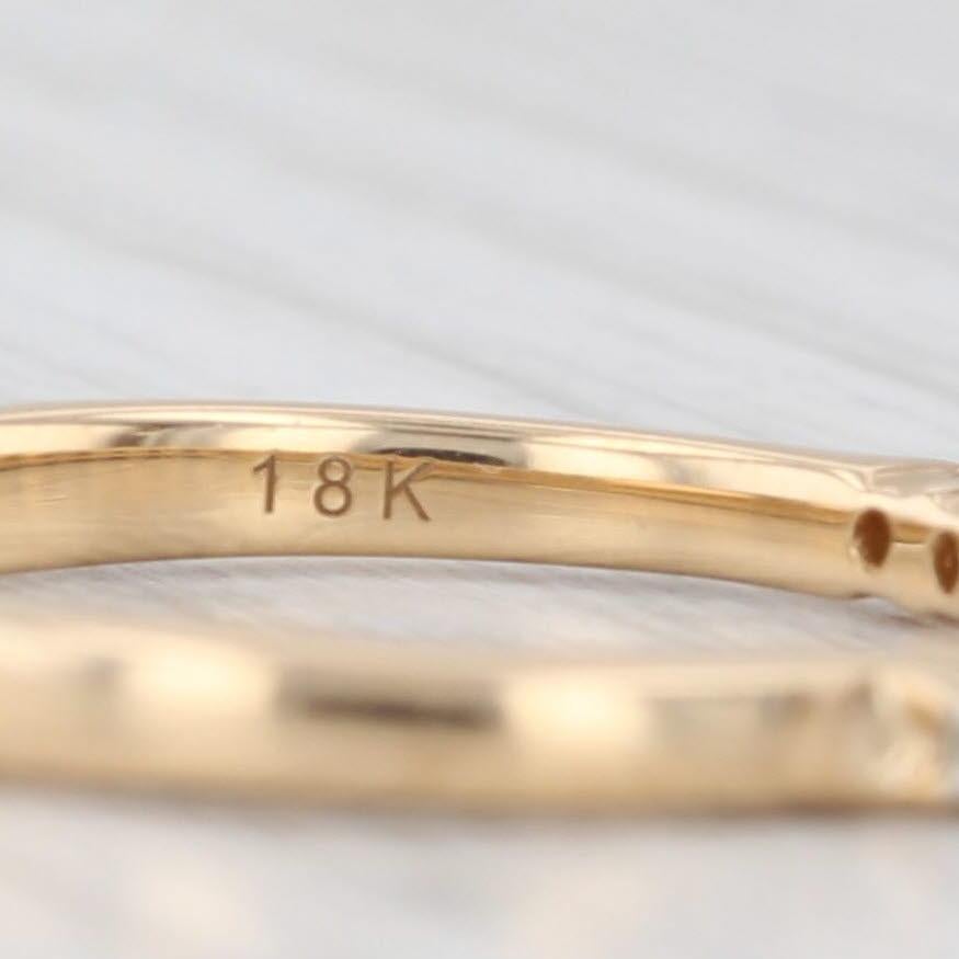 0.25ctw Diamond Wedding Band 18k Yellow Gold Size 7 Ring Stackable COA en vente 1
