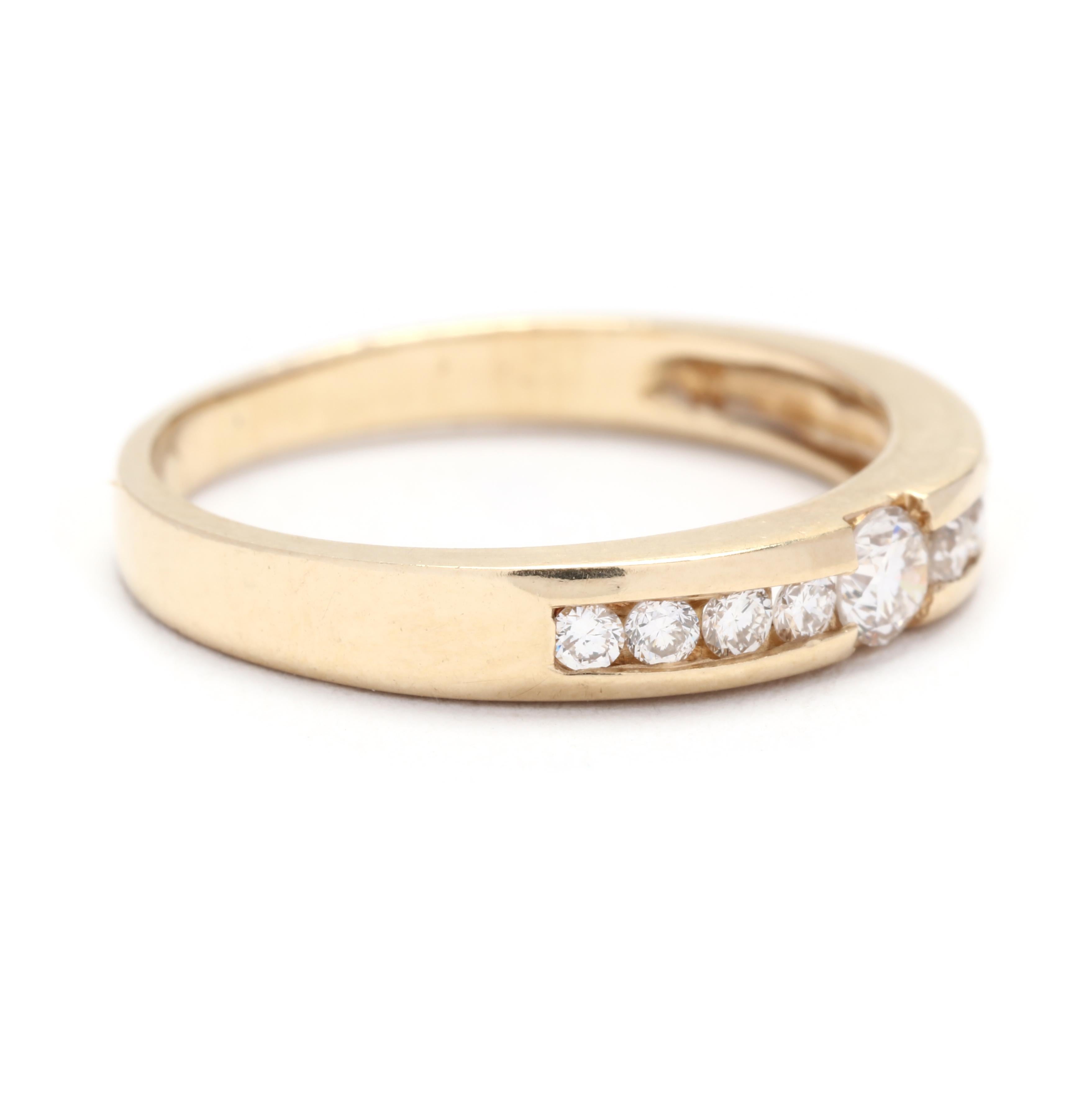 This ring is not only visually stunning but also versatile. With its stackable design, it can be easily paired with other rings to create a unique and personalized look. Whether you wear it on its own or stack multiple rings together, this band ring