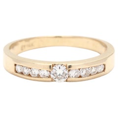 0.25ctw Multi Diamond Band Ring, 14K Yellow Gold, Ring Size 5.5, Stackable