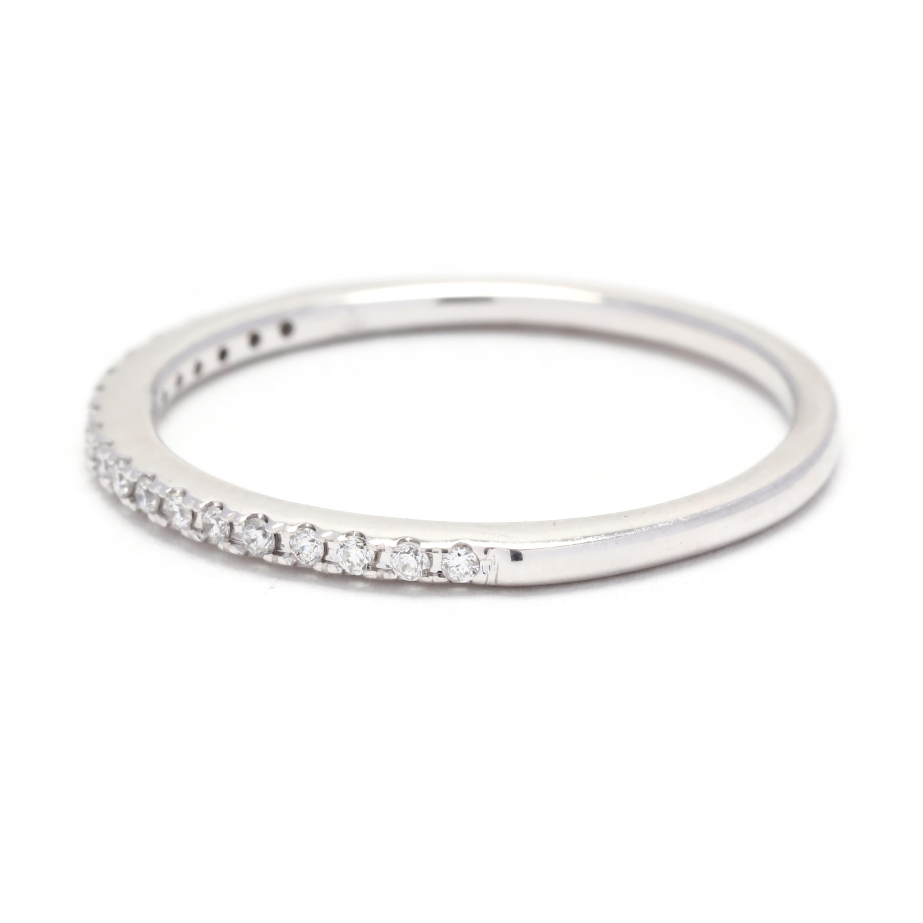 0.25 Karat dünner Diamant-Hochzeitsring, Platin, Ring Größe 4,75, stapelbarer Diamant  im Zustand „Gut“ im Angebot in McLeansville, NC