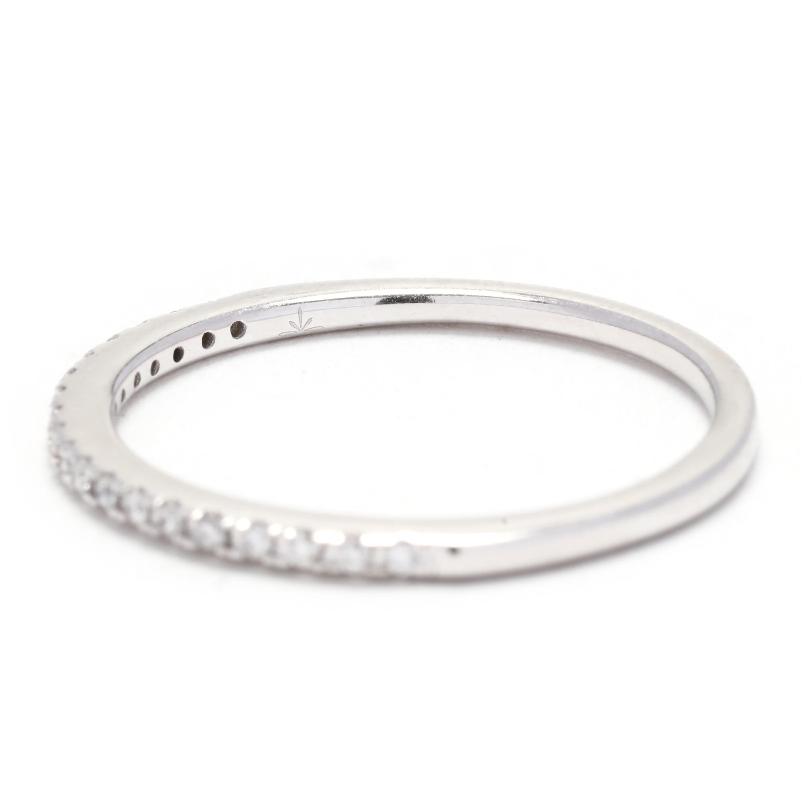 0.25 Karat dünner Diamant-Hochzeitsring, Platin, Ring Größe 4,75, stapelbarer Diamant  für Damen oder Herren im Angebot