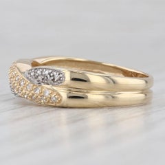 0.25ctw Woven Diamond Ring 14k Gold Size 8 Stackable Band