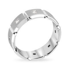 0.25tcw Palladium Men's Princess Cut Bezel Diamond Wedding Band Ring