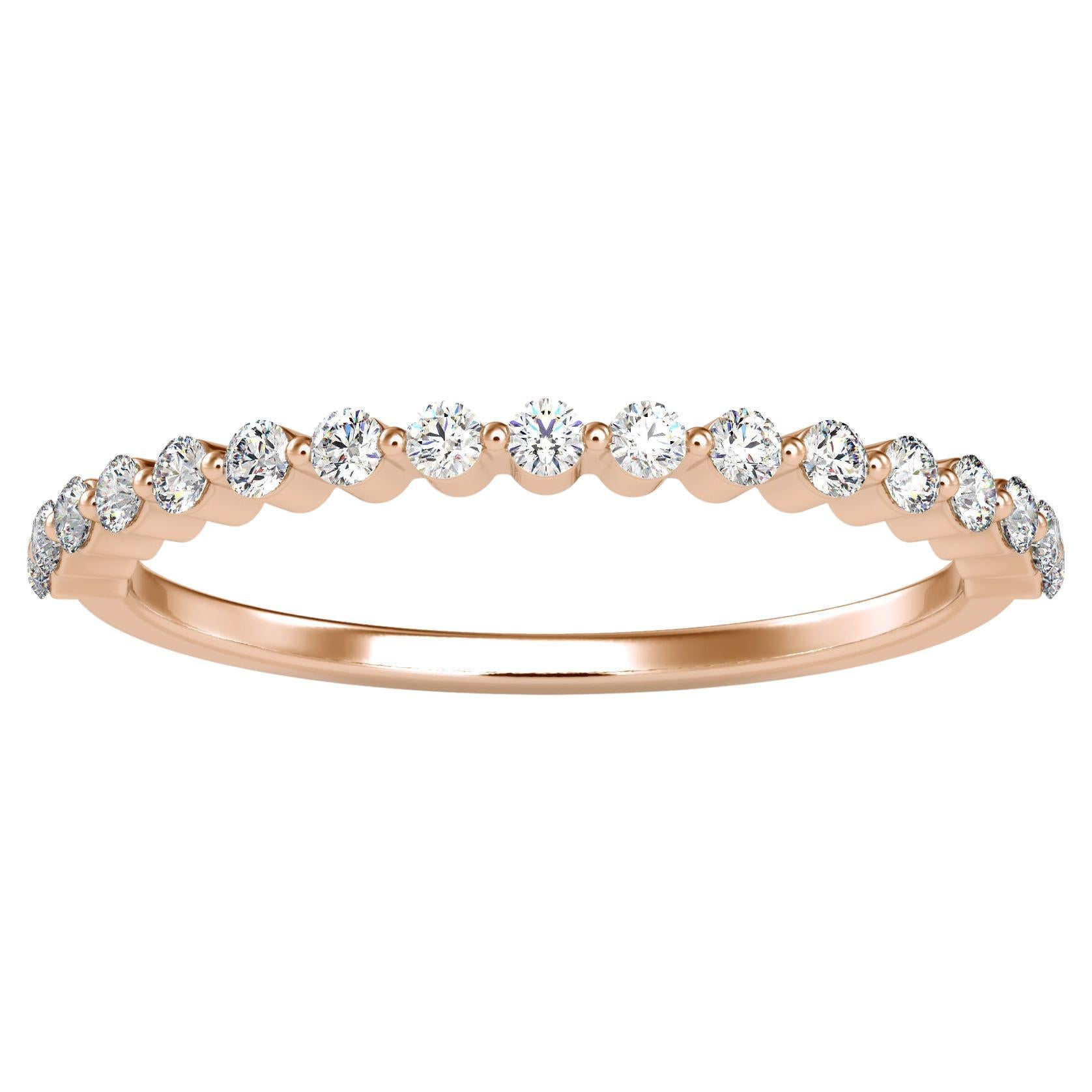 0.26 Carat Diamond 14K Rose Gold Ring For Sale