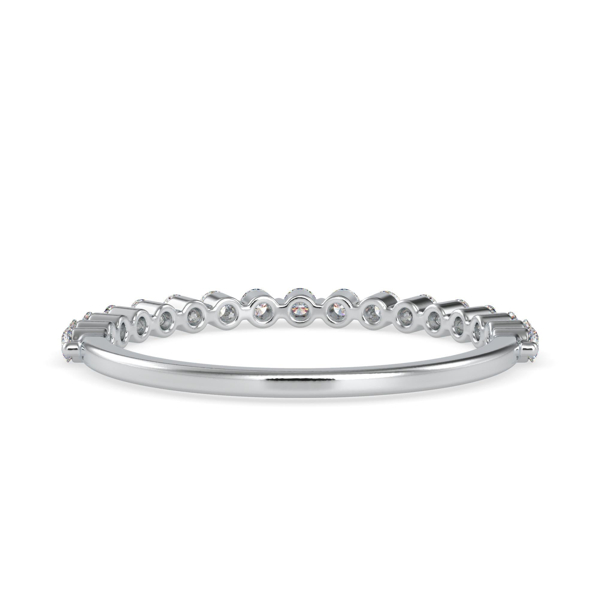 0.26 Carat Diamond 14K White Gold Ring
Stamped: 14K 
Total Ring Weight: 1.3 Grams
Diamond Weight: 0.26 Carat (F-G Color, VS2-SI1 Clarity) 1.6 Millimeters 
Diamond Quantity: 17 
SKU: [500029]