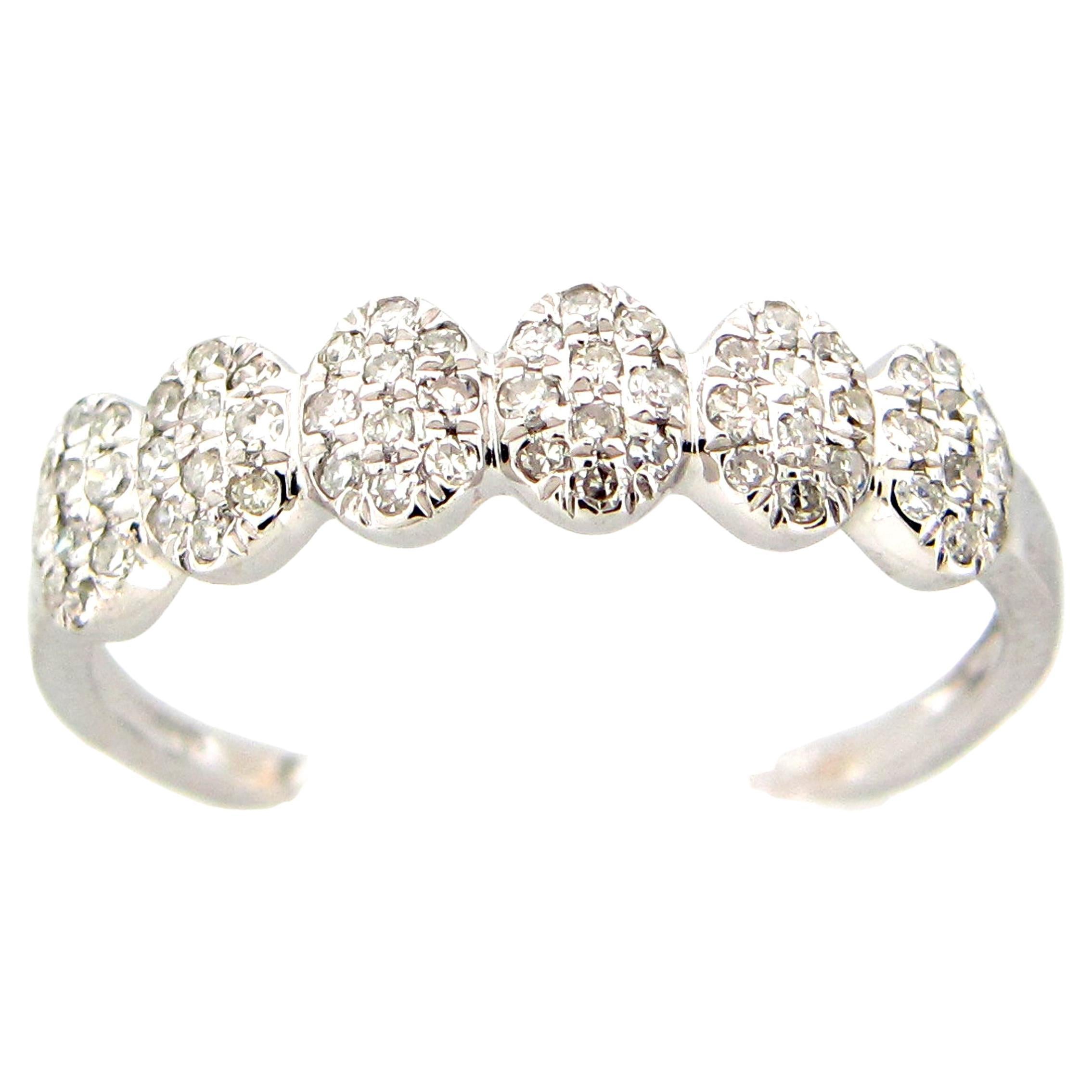 0.26 Carat Diamond Oval Cluster Fashion Ring