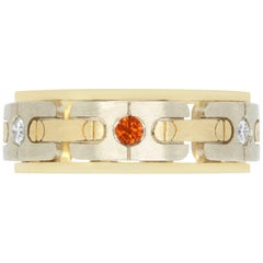 0.26 Carat Red Diamond and 0.17 Carat Diamond Men’s Ring