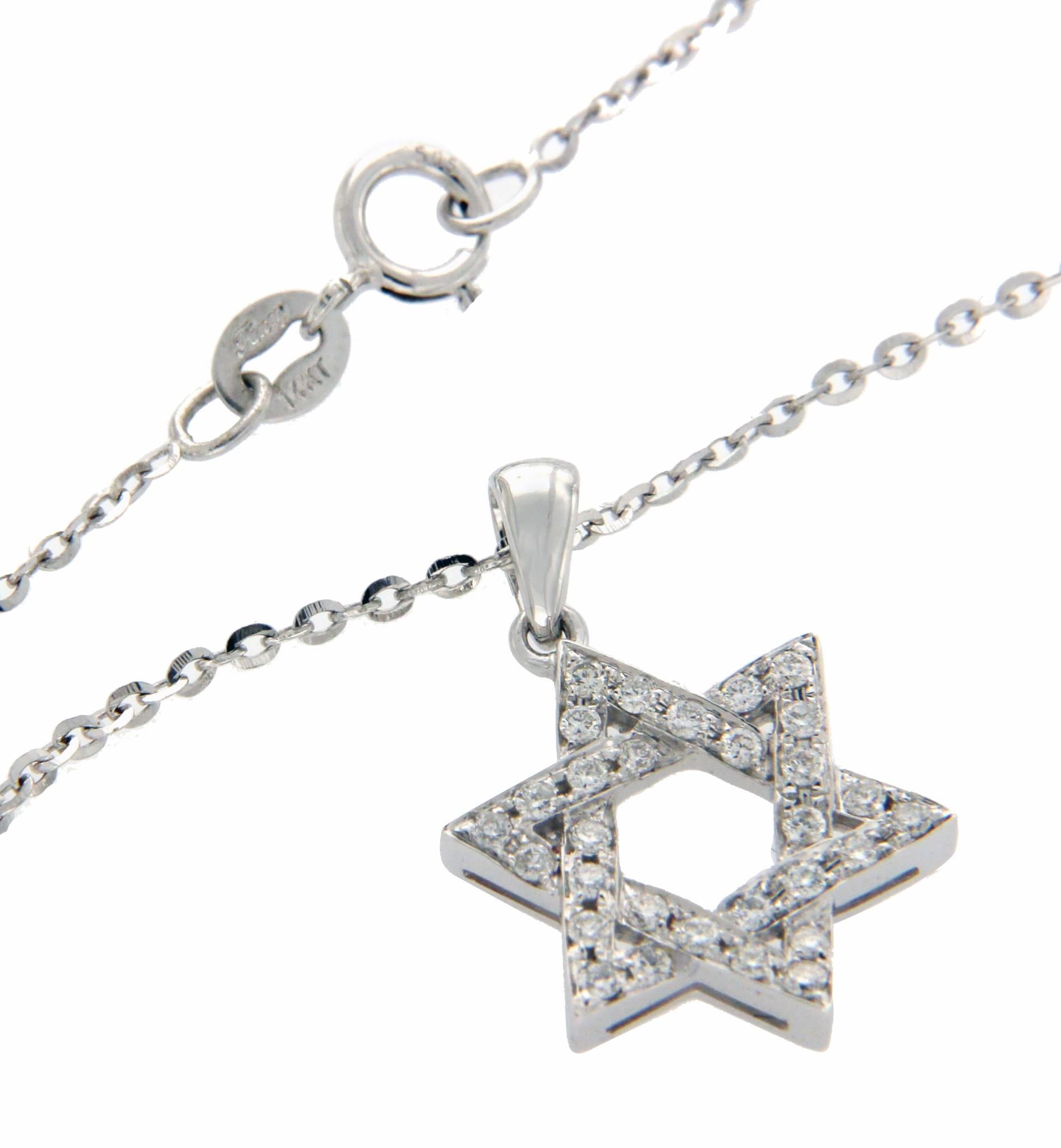 14k gold star of david necklace