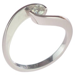 0.261 Carat Diamond Brilliant 18 Karat Gold Engagement Solitaire Wedding Ring