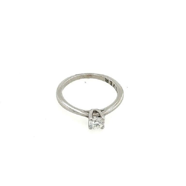 Round Cut 0.26ct G/Si2 Solitaire Diamond Ring in 9ct White Gold For Sale