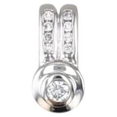 0.26ctw Diamond Pendant 14k White Gold Floating Drop
