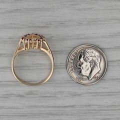 0.26ctw Ruby Diamond Open Heart Ring 14k Yellow Gold Size 5.75