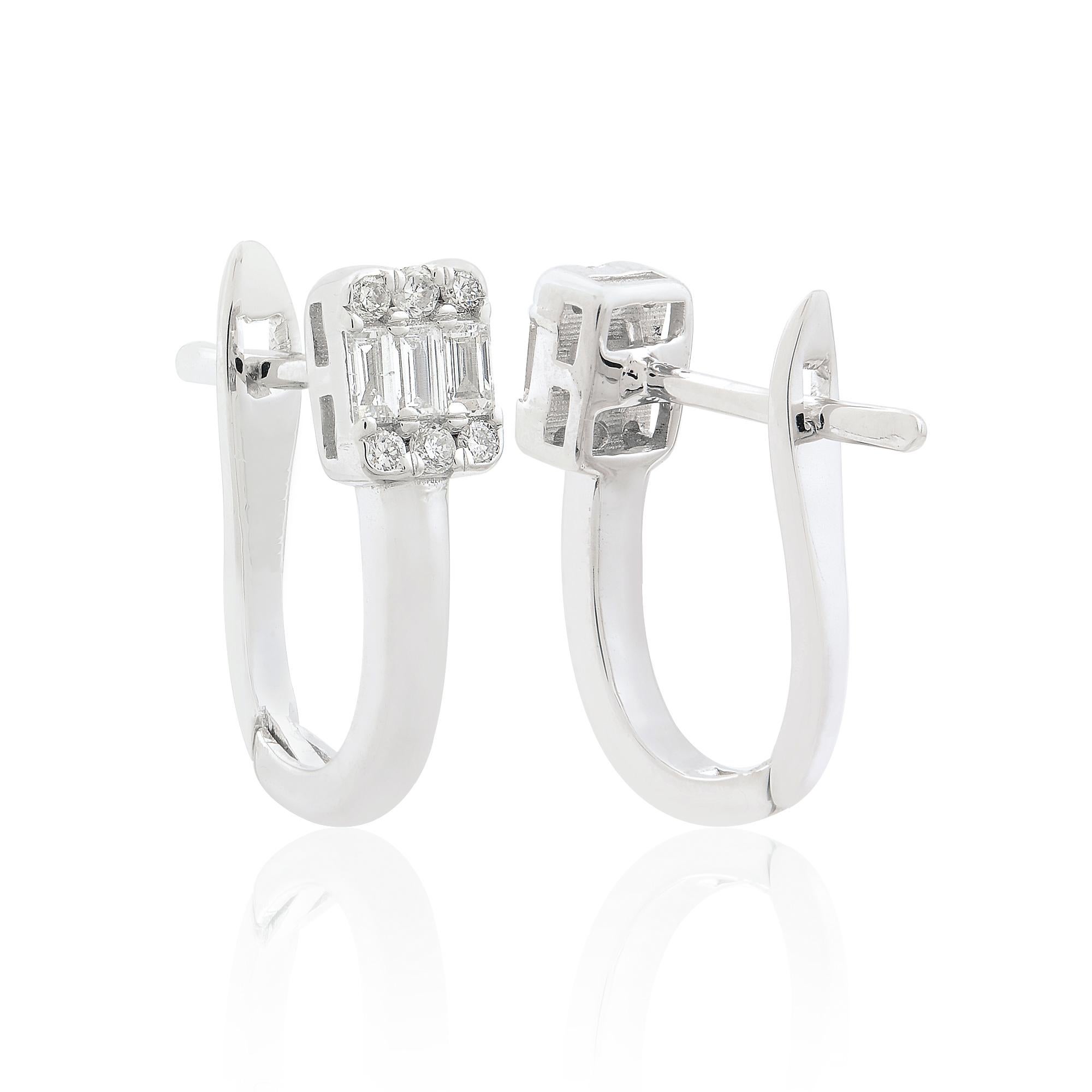 Item Code :- STE-1209
Gross Weight :- 2.87 gm
10k White Gold Weight :- 2.82 gm
Diamond Weight :- 0.27 carat ( SI Clarity & HI Color )
Earrings Size :- 15 mm approx.

✦ Sizing
.....................
We can adjust most items to fit your sizing