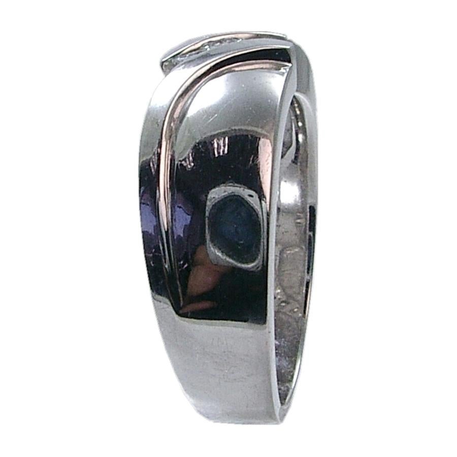 Men's 0.27 Carat Channel Set Princess Cut Diamond 18 Karat Gents Ring For Sale