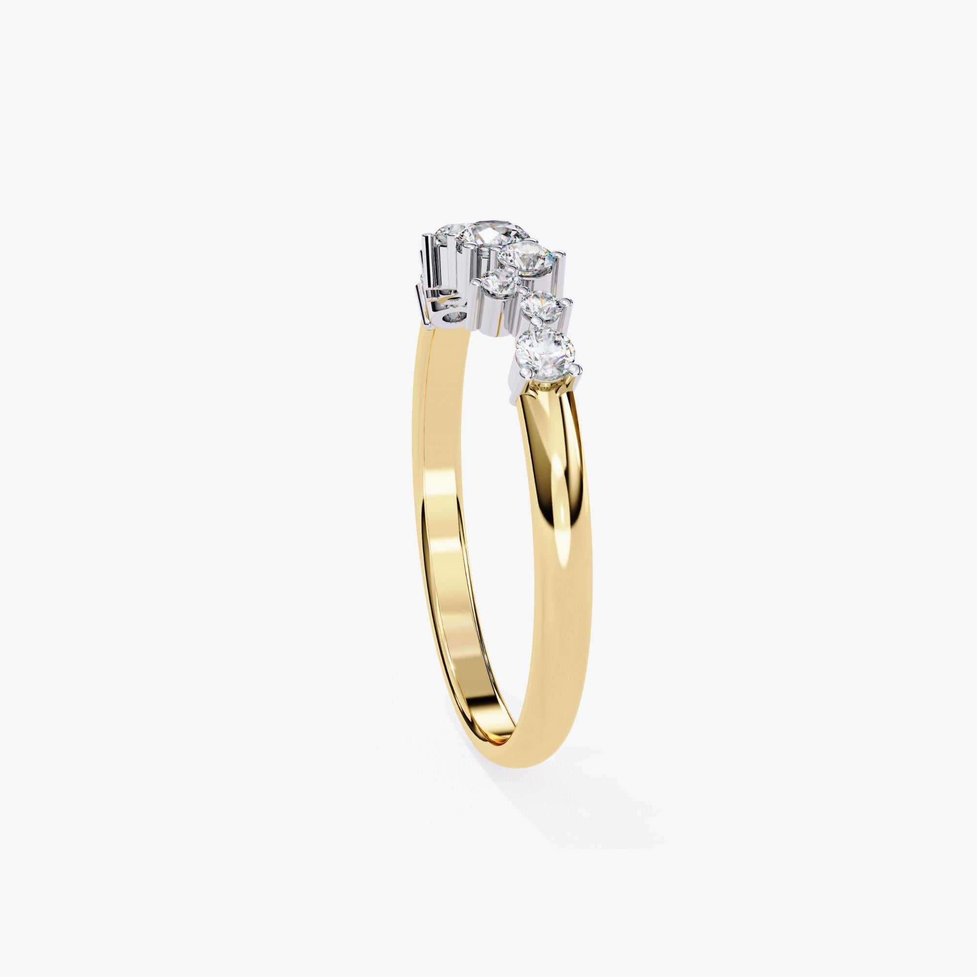0.27 carat Diamond, 14K Gold Star, Constellation Ring In New Condition For Sale In New York, NY