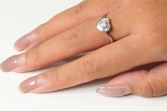 0.27 Carat Diamond Heart Shape Ring in 18 Karat Gold