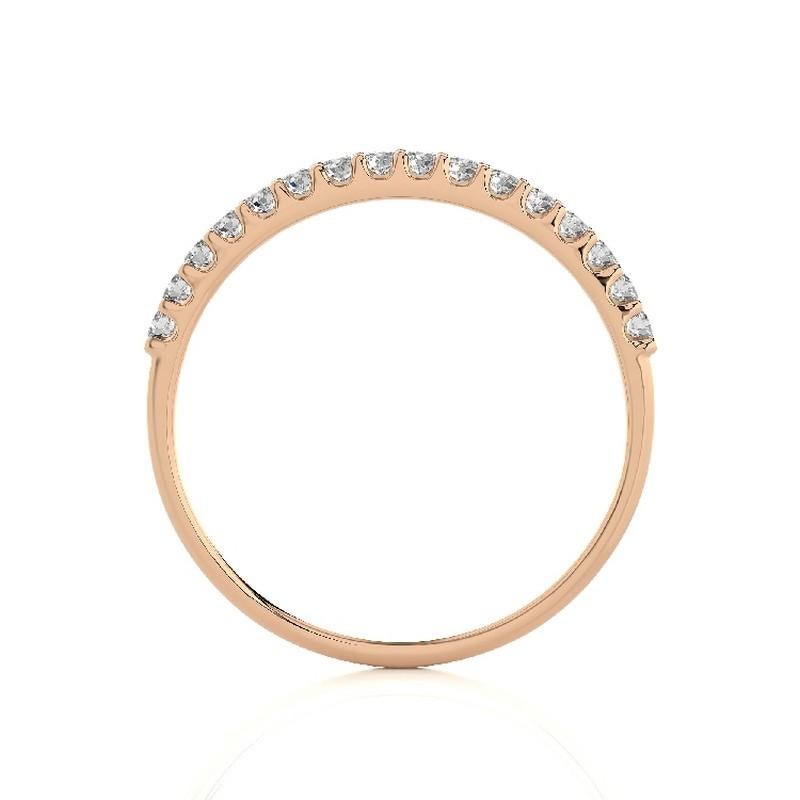 0.27 Karat Diamant-Hochzeitsring 1981 Classic Collection Ring aus 14K Roségold (Moderne) im Angebot