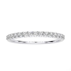 0.27 Carat Diamond Wedding Band 1981 Classic Collection Ring en or blanc 14K