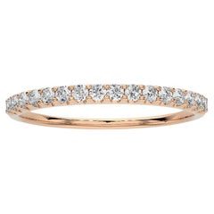 0.27 Carat Diamond Wedding Band 1981 Classic Collection Ring in 18K Rose Gold