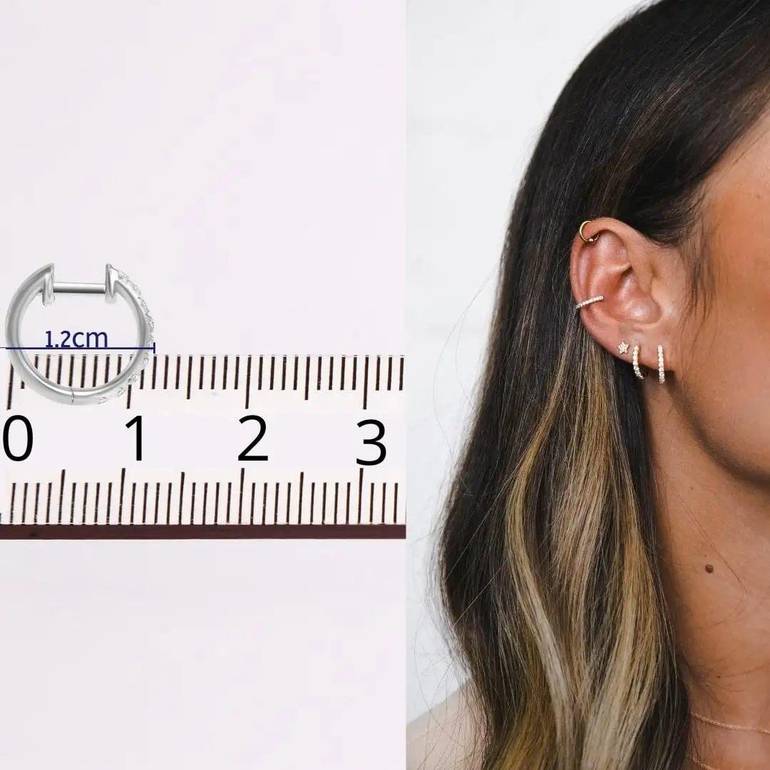 0.27 Carat Emerald Birthstone Hoop Earrings in 14K Yellow Gold, Shlomit Rogel For Sale 3