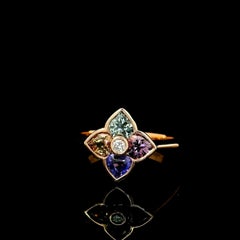 Bague Sri Lanka saphir multicolore 0,27 carat
