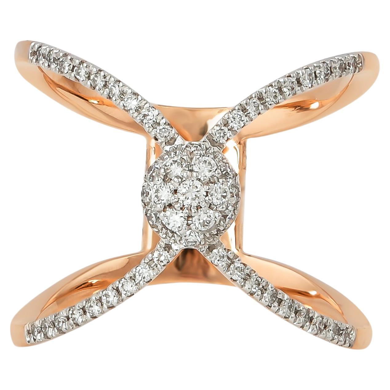 Sunita Nahata Diamond 0.27ct. Fancy Ring in 18Karat Rose Gold.