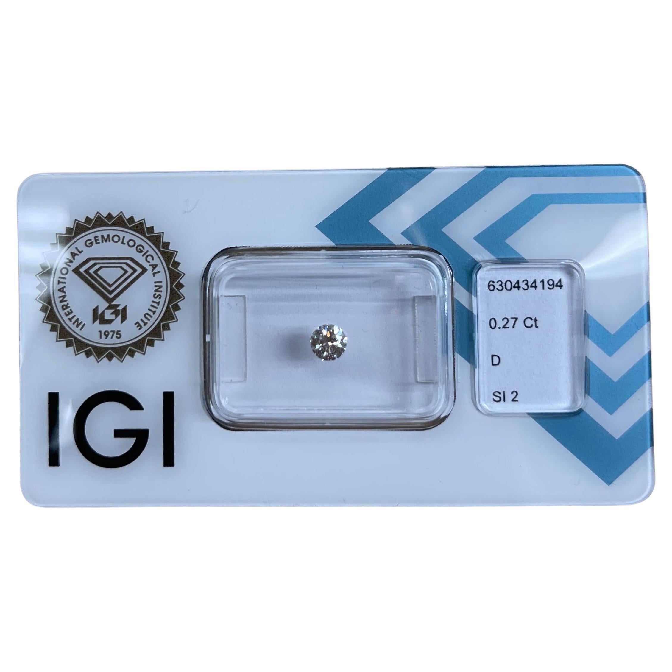 0.27CT IGI Certified Round Brilliante en vente