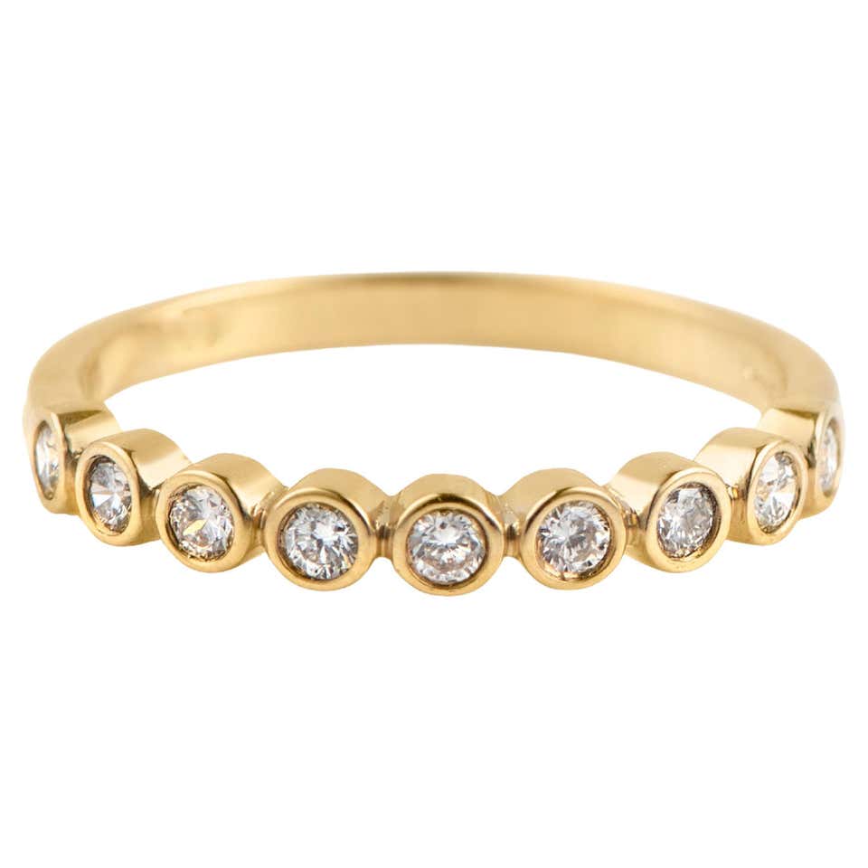 Customizable 18K Yellow Gold stacking ring with rope detail For Sale at ...