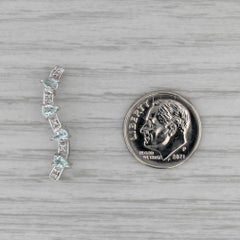 0.27ctw Diamond Green Tourmaline Journey Pendant 18k White Gold Floating Drop