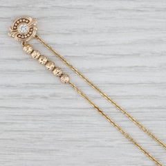 0.27ctw Diamond Slide Charm Bracelet Bead Slides 14k Yellow Gold 7" Starter