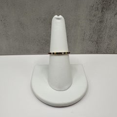 0.27ctw Multicolor Gemstone Diamond Ring 14K Yellow Gold Size 7