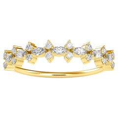 0.28 Carat Diamond 14K Yellow Gold Ring