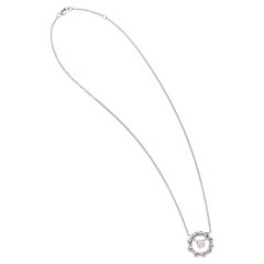0.28 Carat Diamond 18 Karat White Gold Pendant Necklace