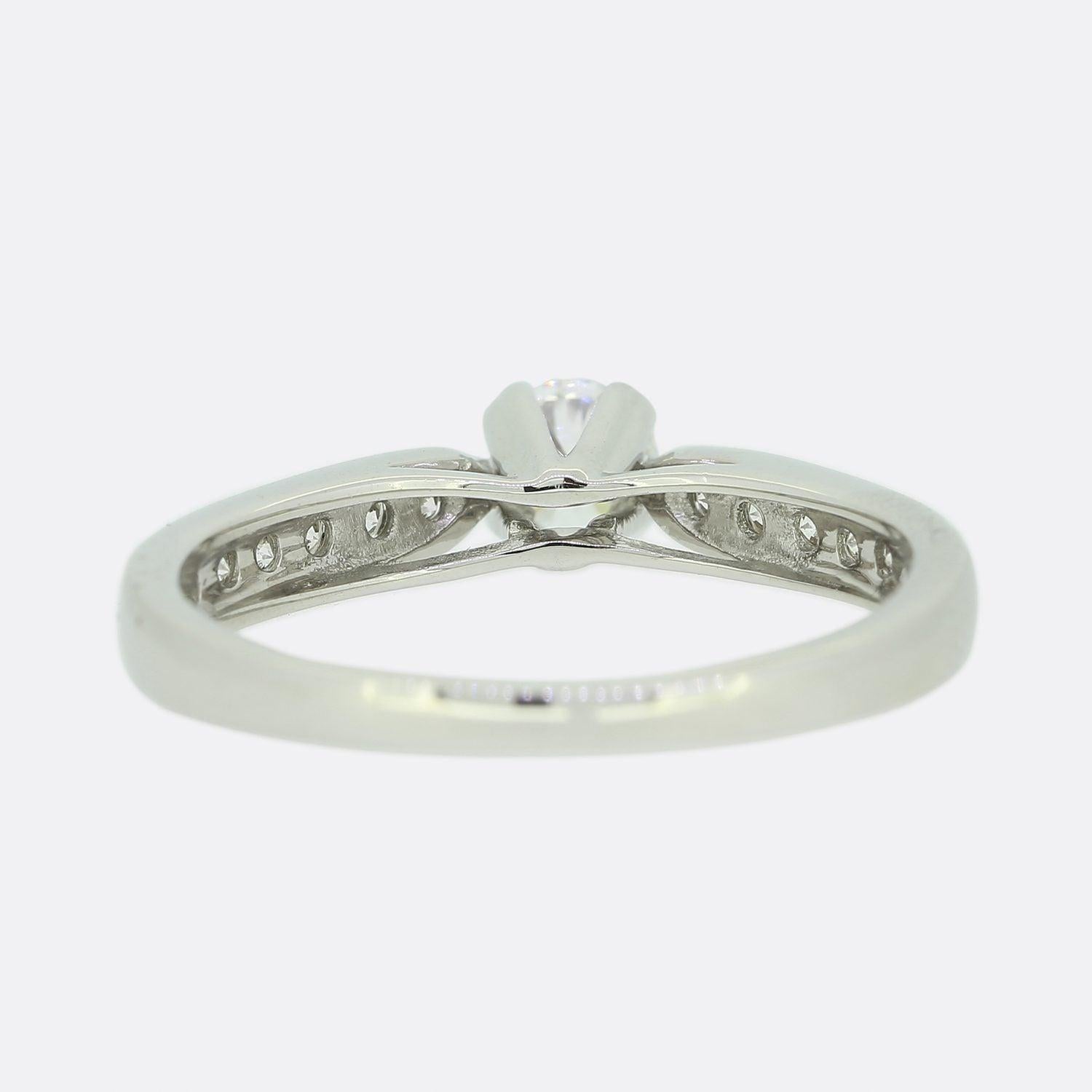 0.28 Karat Diamant Solitär Verlobungsring (Brillantschliff) im Angebot